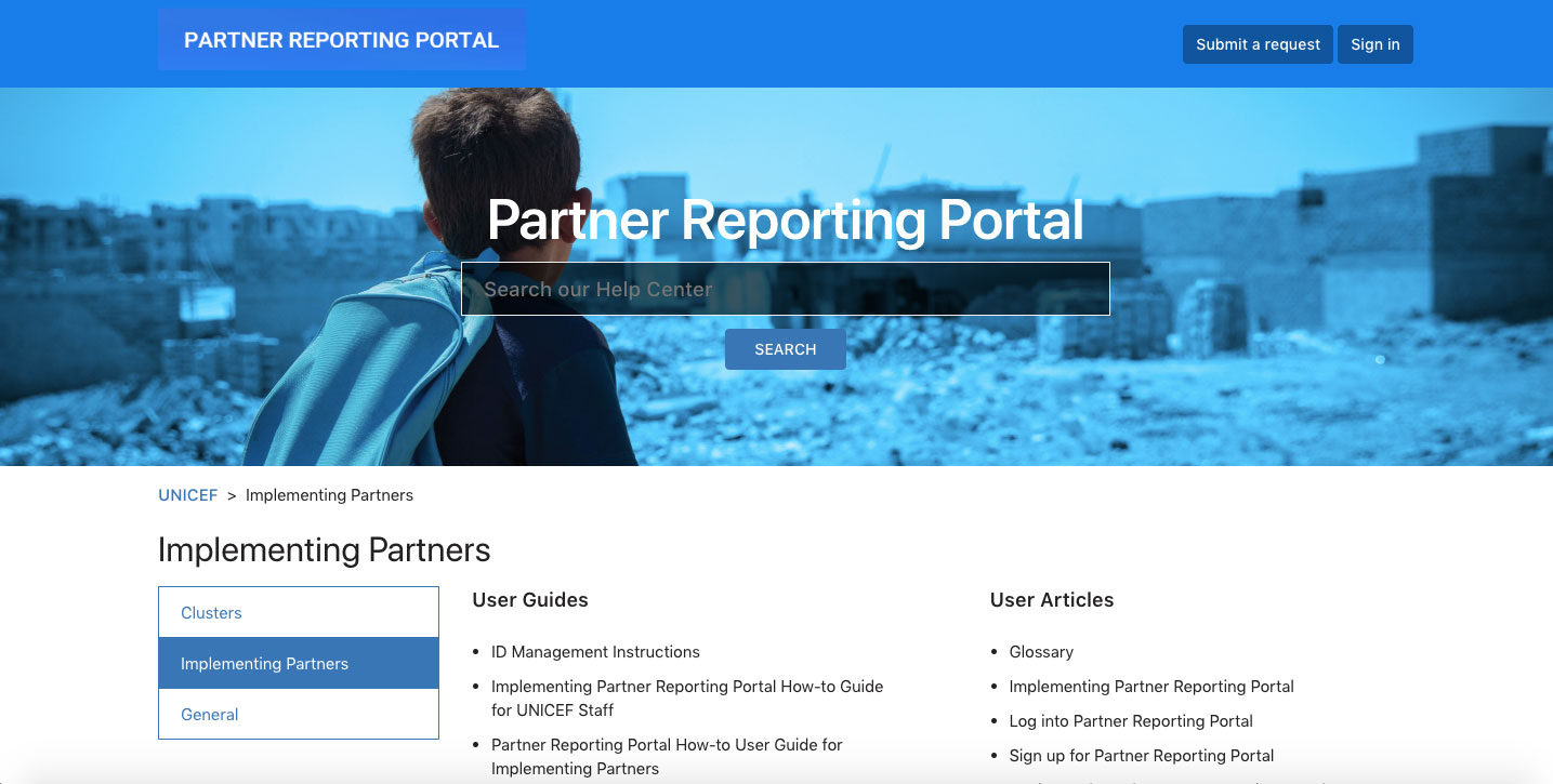 Partner reporting portal link